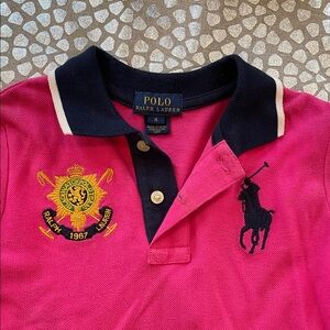 Ralph Lauren Kids Polo Shirt in Pink and Navy